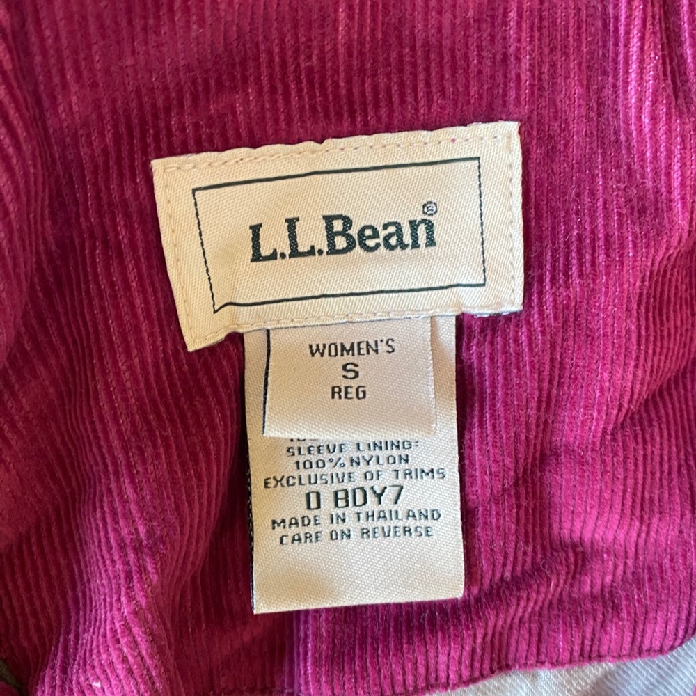 L. L. Bean Small Burgundy Corduroy Jacket - Picture 4 of 7